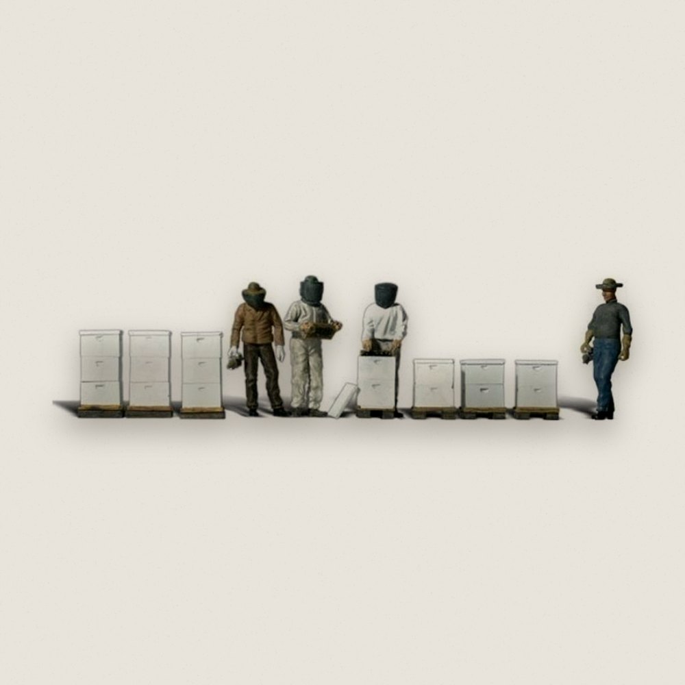 Figure Set, HO Scale: Beekeepers - Woodland Scenics