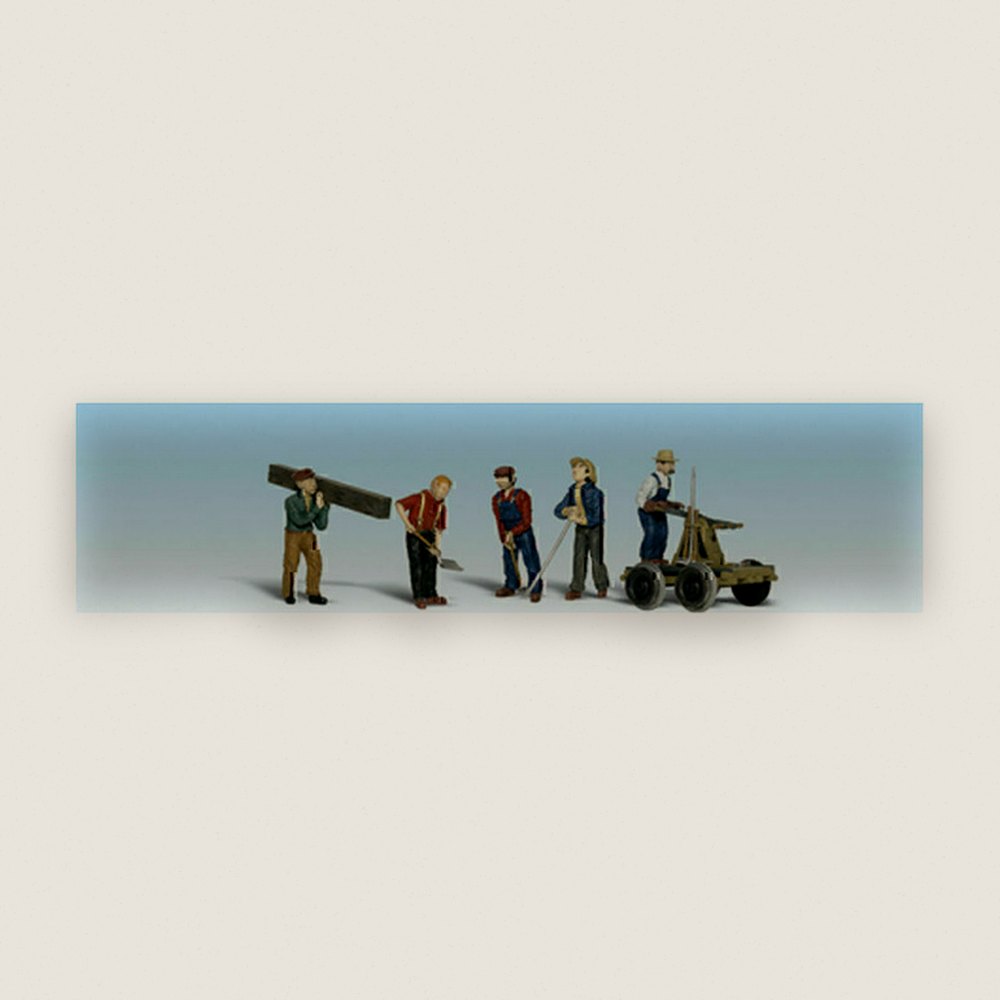 Figure Set, HO Scale: Rail Workers - Woodland Scenics