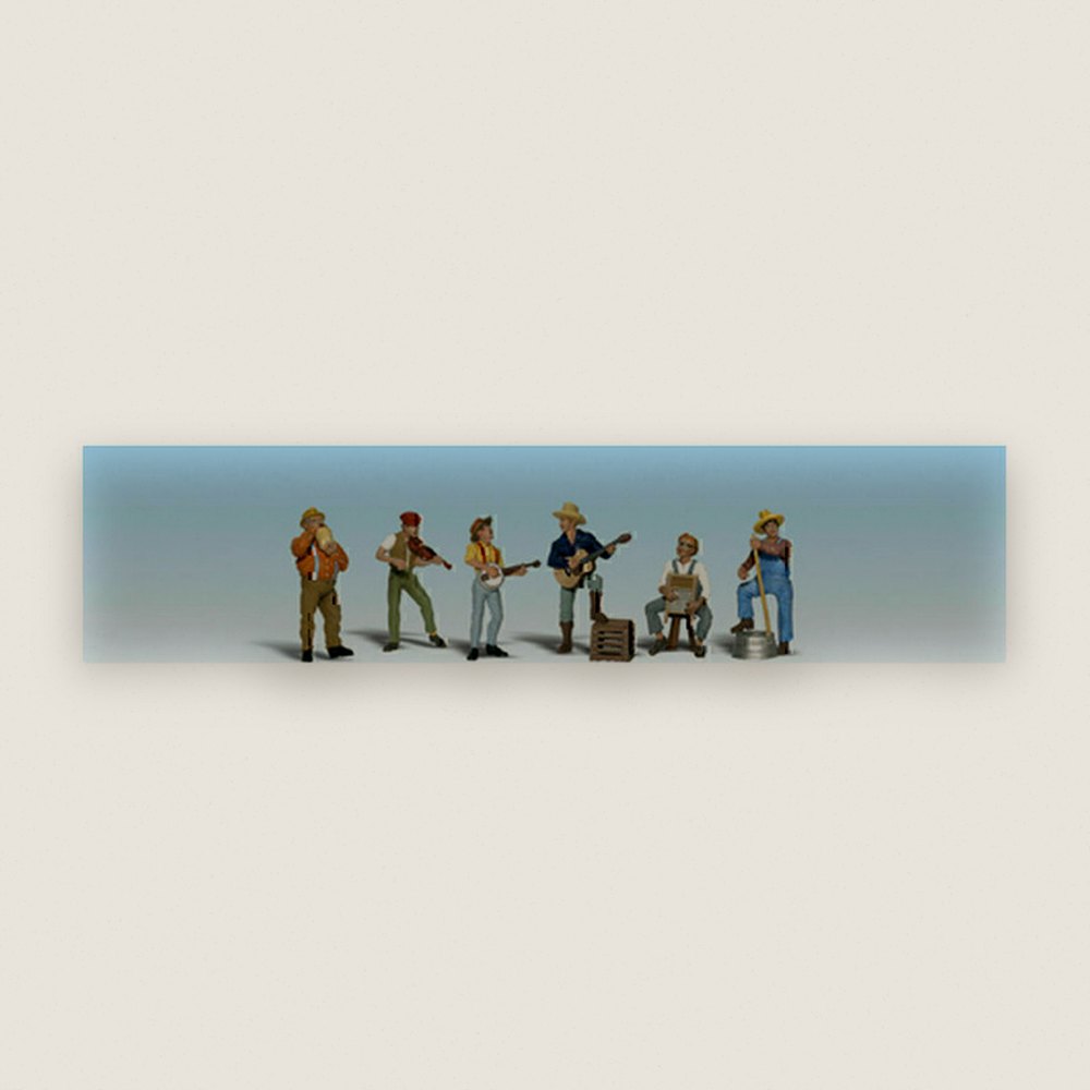 Figure Set, HO Scale: Jug Band - Woodland Scenics