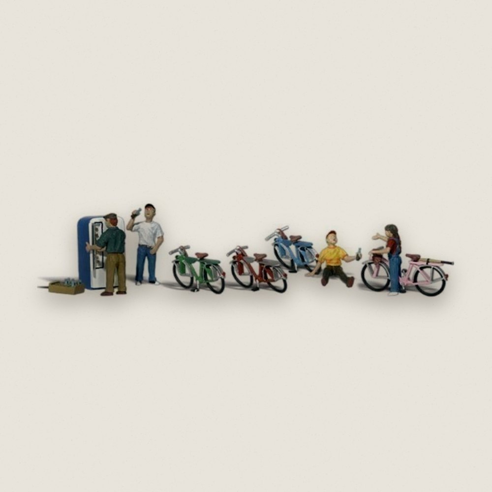 Figure Set, HO Scale: Bicycle Buddies - Woodland Scenics