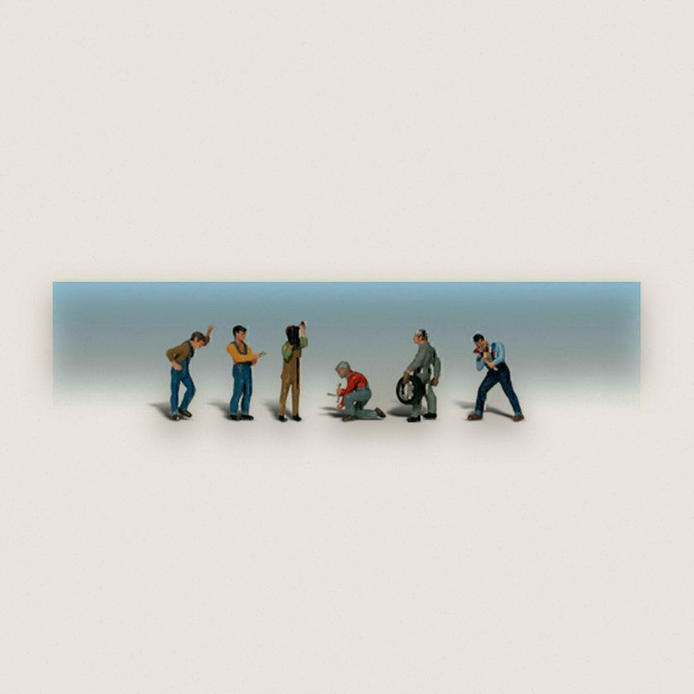 Figure Set, HO Scale: Auto Mechanics - Woodland Scenics