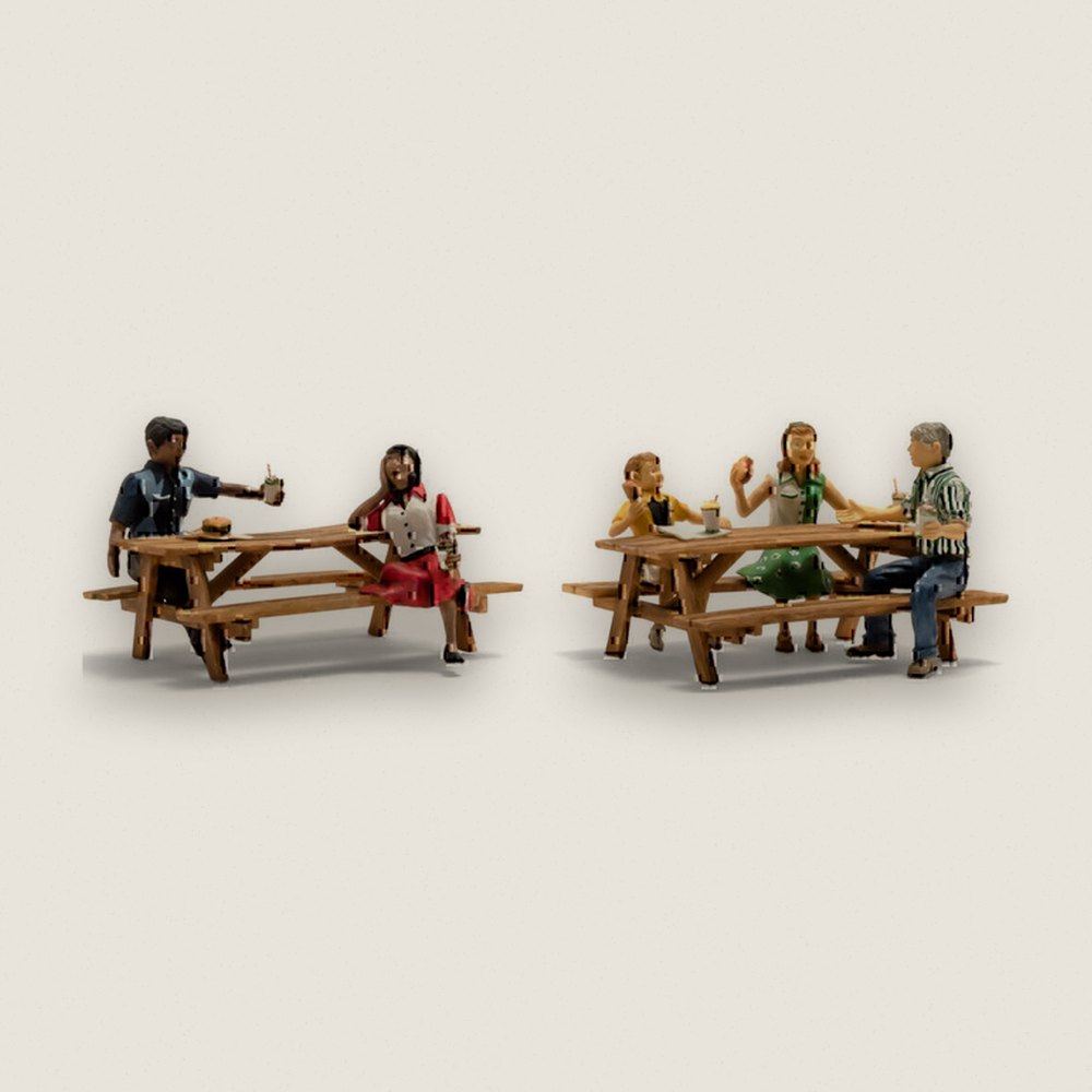 Scene Set, HO Scale: Outdoor Dining - Woodland Scenics