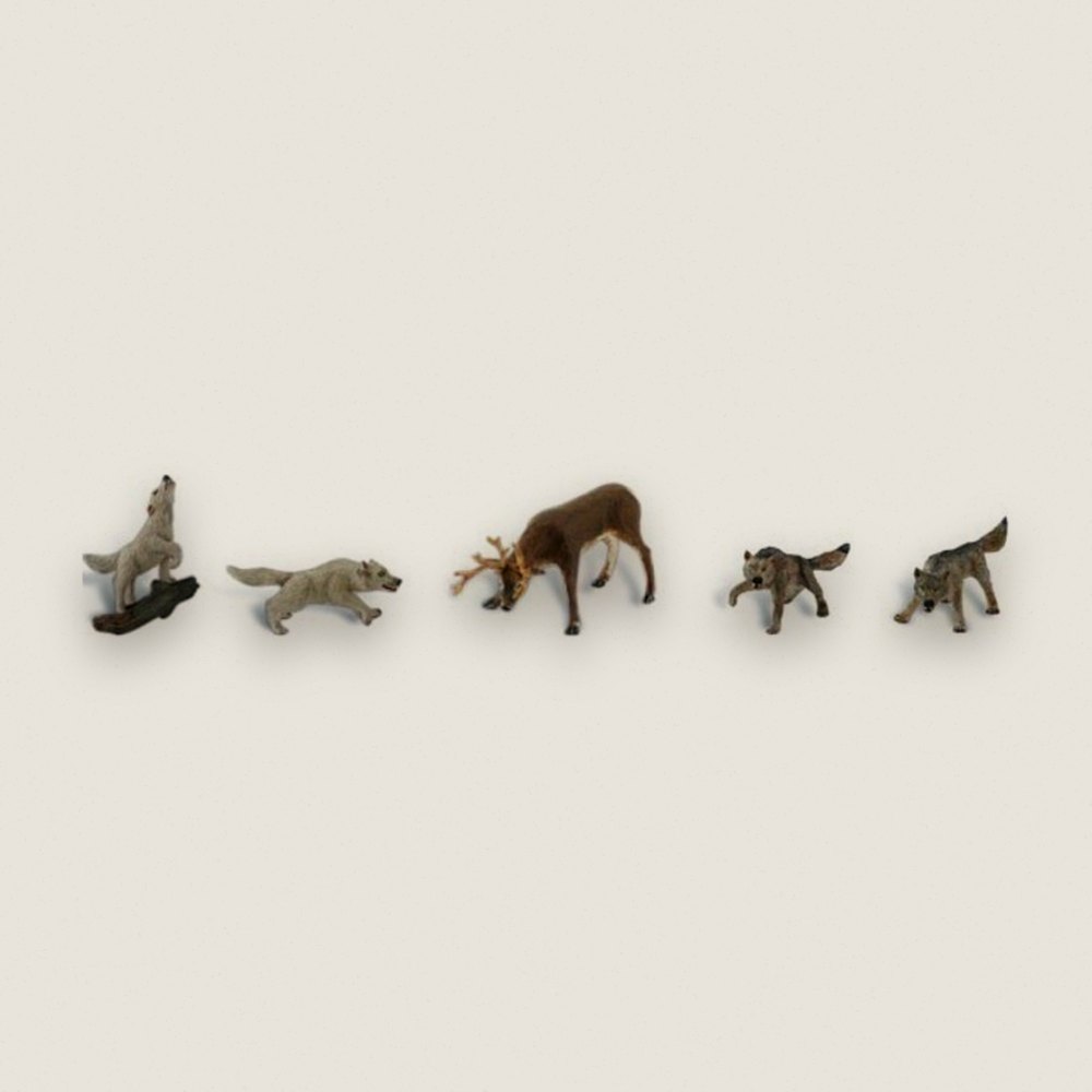 Scene Set, HO Scale: Wildlife Standoff - Woodland Scenics