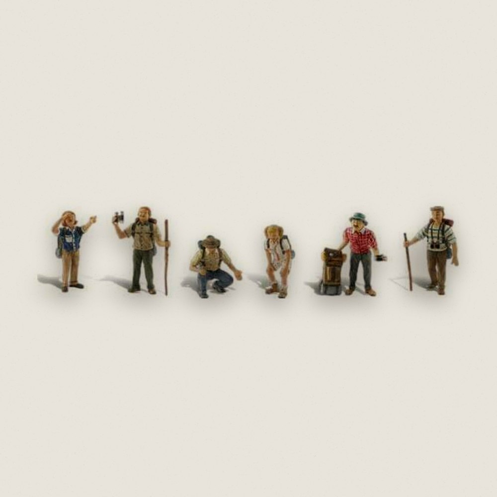 Figure Set, HO Scale: Take a Hike - Woodland Scenics