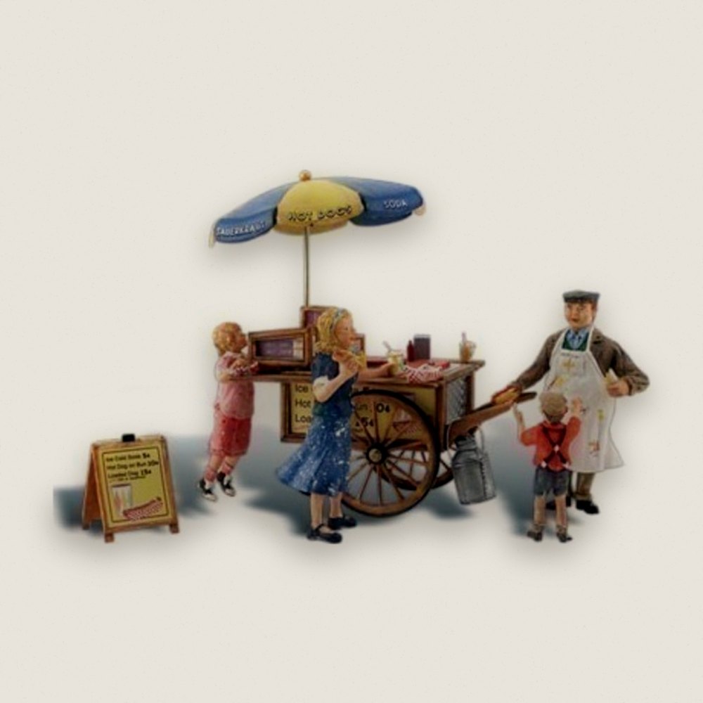 Scene Set, HO Scale: Wally's Weiner Wagon - Woodland Scenics