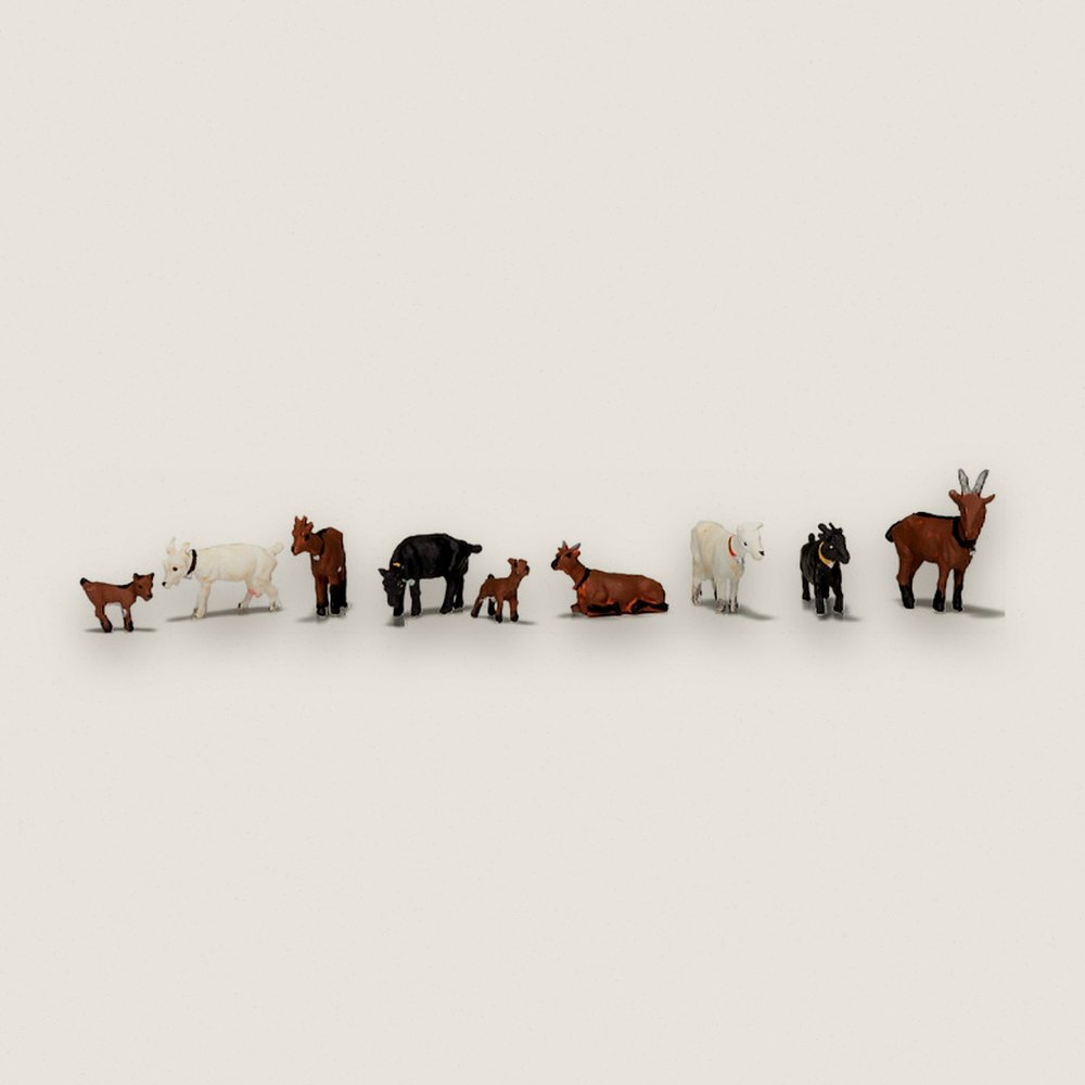 Animal Set, HO Scale: Goats - Woodland Scenics