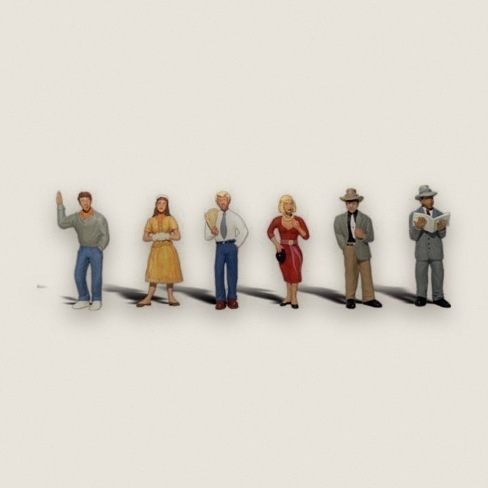 Figure Set, N Scale: Pedestrians - Woodland Scenics