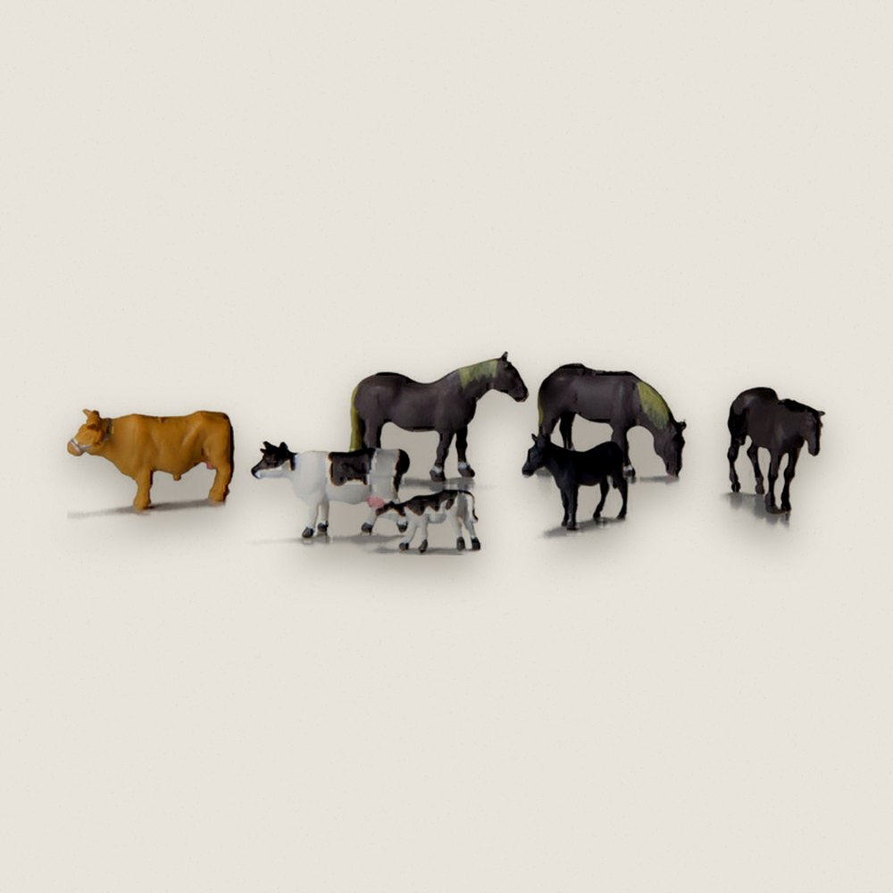 Animal Set, N Scale: Farm Animals - Woodland Scenics