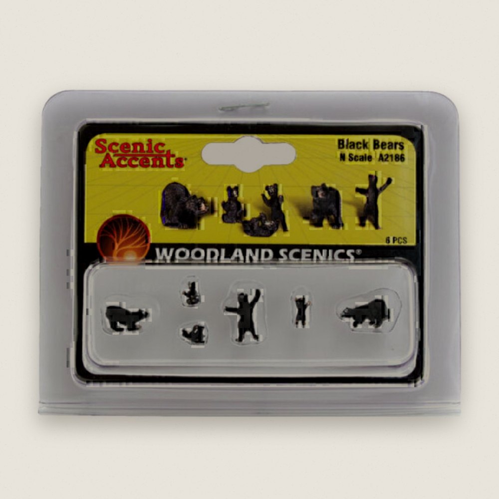 Black Bears, N Scale - Woodland Scenics