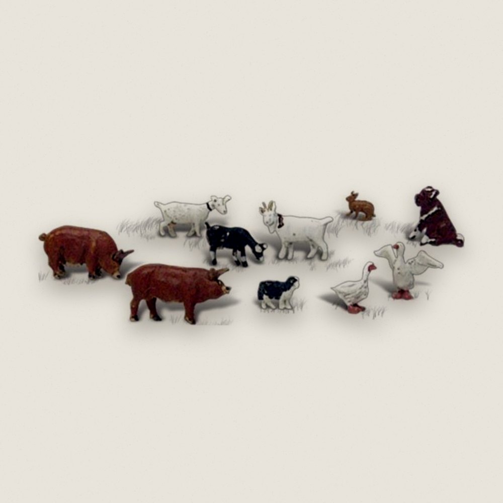 Barn Yard Animals, N Scale - Woodland Scenics