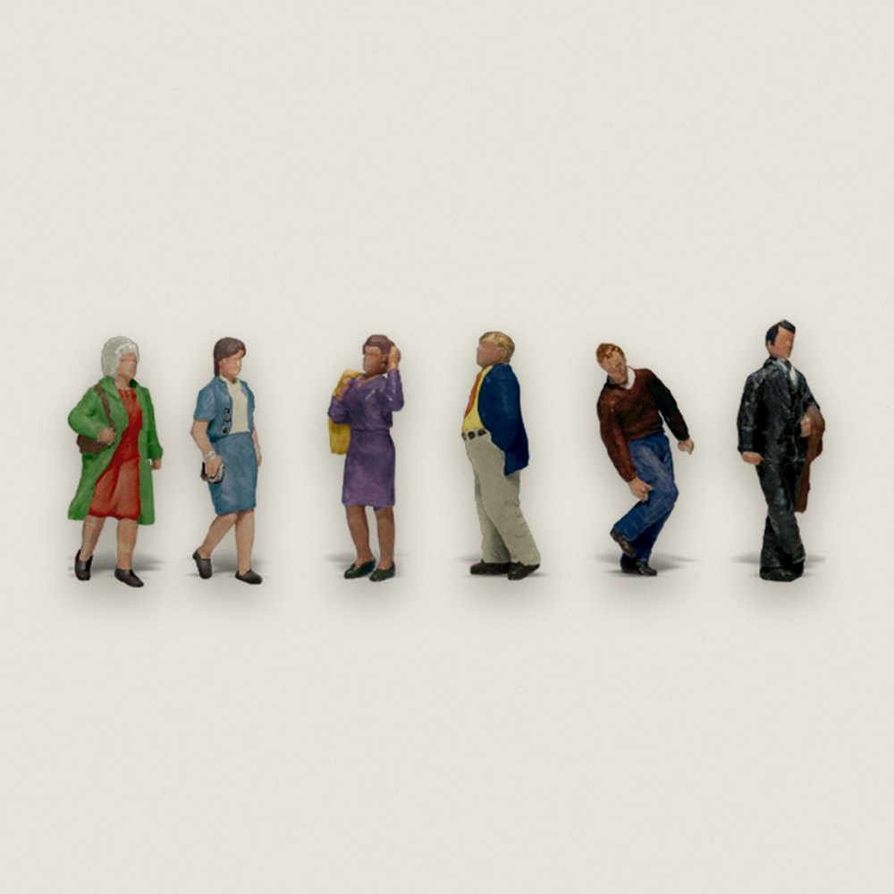 People Walking, N Scale - Woodland Scenics