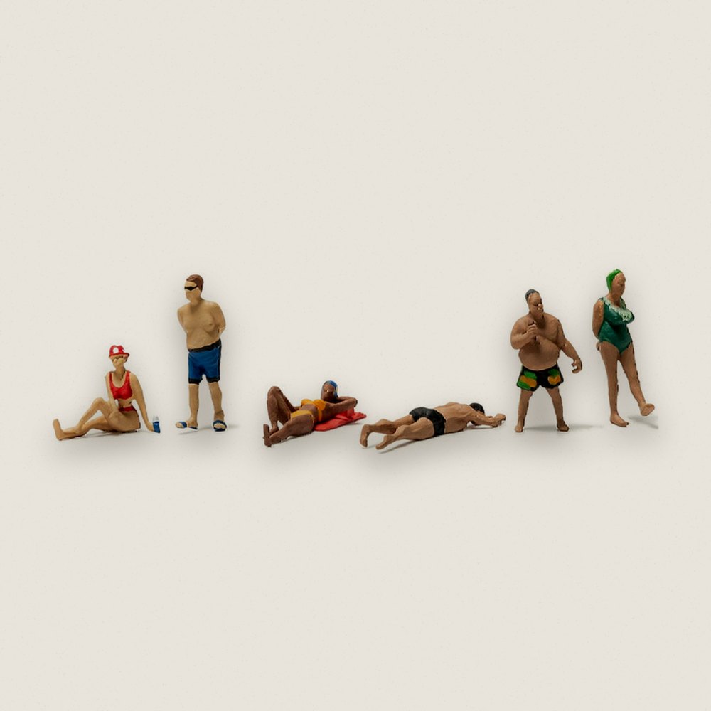 Beach Goers, N Scale - Woodland Scenics
