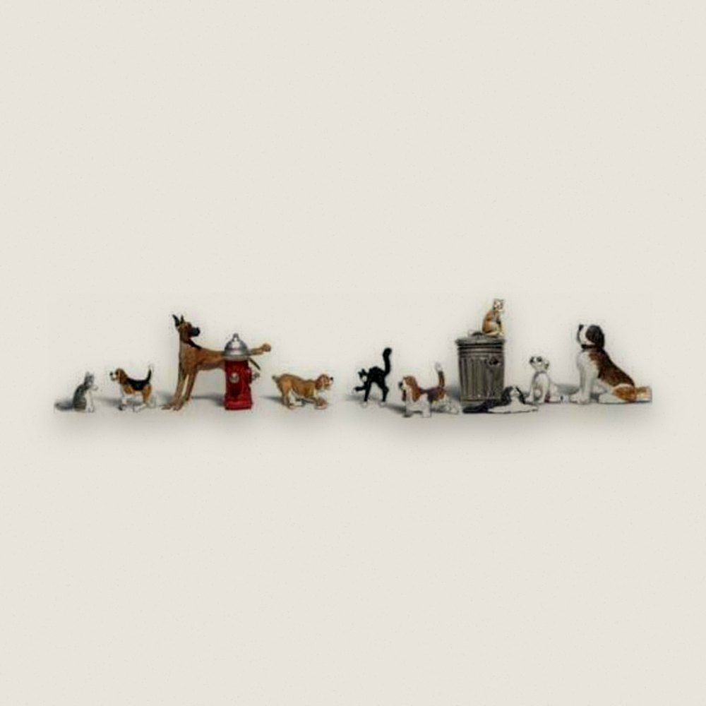 Dogs & Cats, O Scale - Woodland Scenics