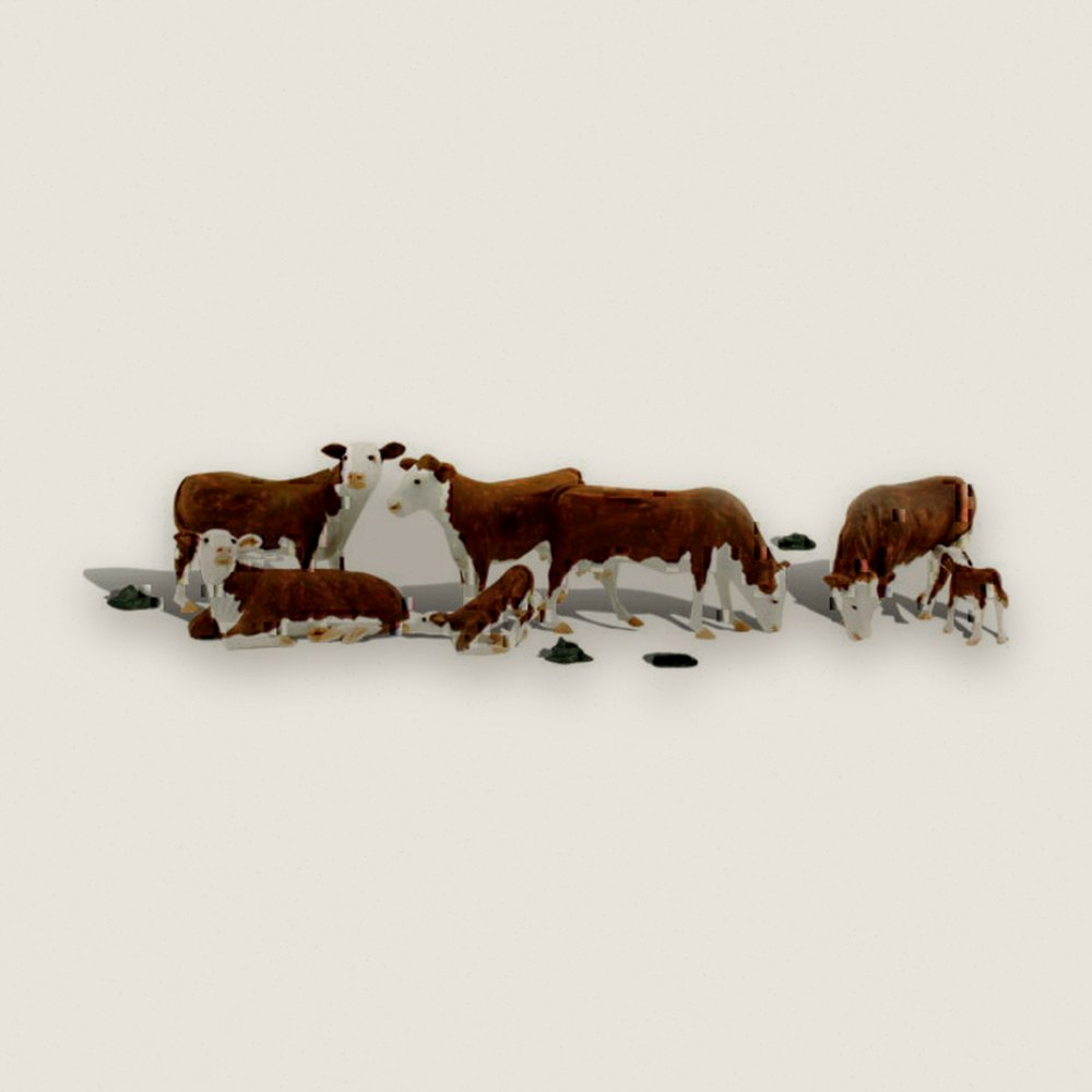 HereF0RD Cows, O Scale - Woodland Scenics