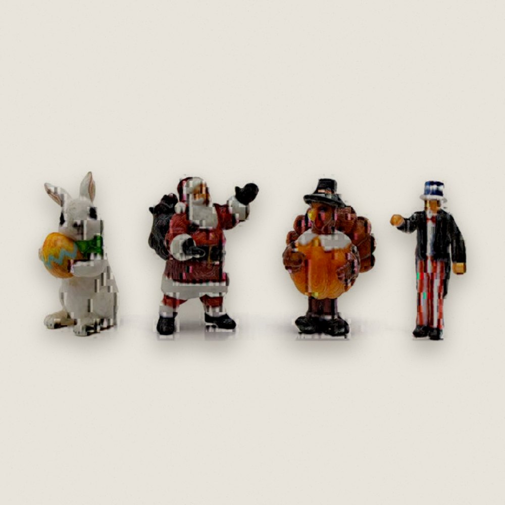 Holiday Figures, 4-Pack, HO Scale - Woodland Scenics