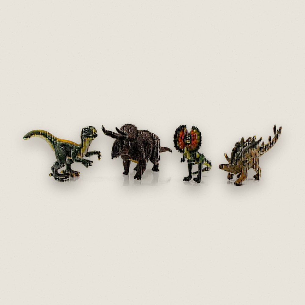 Dinosaurs Figures, 4-Pack, N Scale - Woodland Scenics