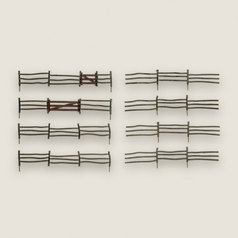 Log Fence, HO Scale - Woodland Scenics