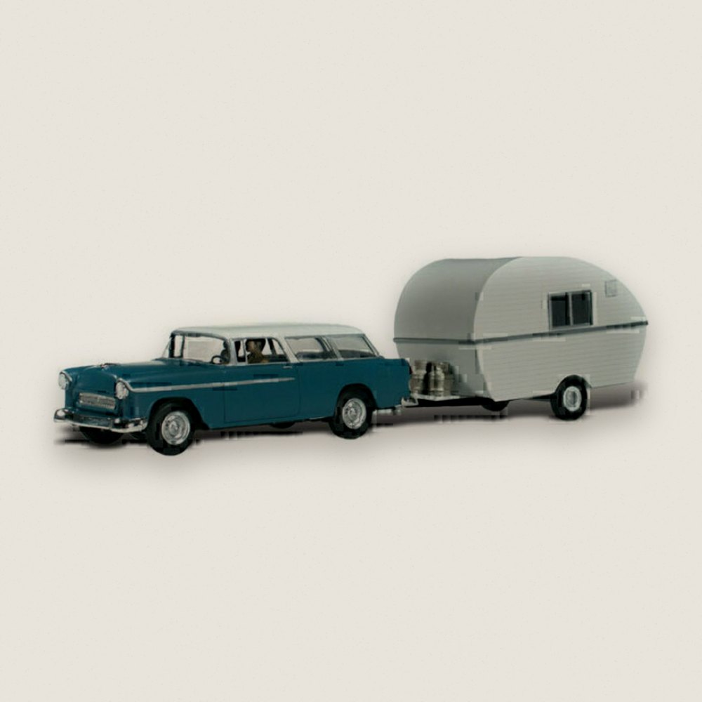 Model Vehicle, Thompson's Travelin' Trailer, HO Scale - Woodland Scenics