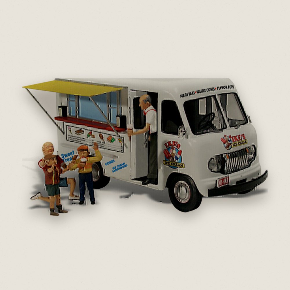 Model Vehicle, Ike's Ice Cream Truck, HO Scale - Woodland Scenics