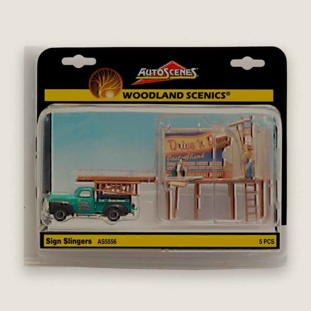 Model Vehicle, Sign Slingers, HO Scale - Woodland Scenics