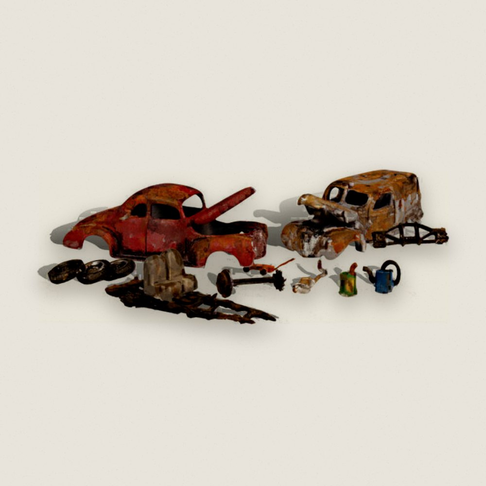 Model Vehicle, Junk Cars, HO Scale - Woodland Scenics