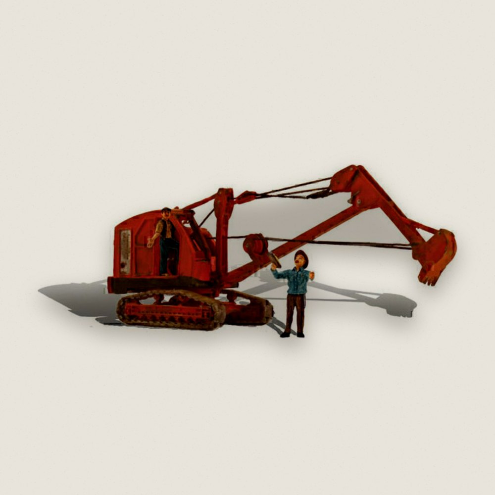 Model Vehicle, Backhoe, HO Scale - Woodland Scenics