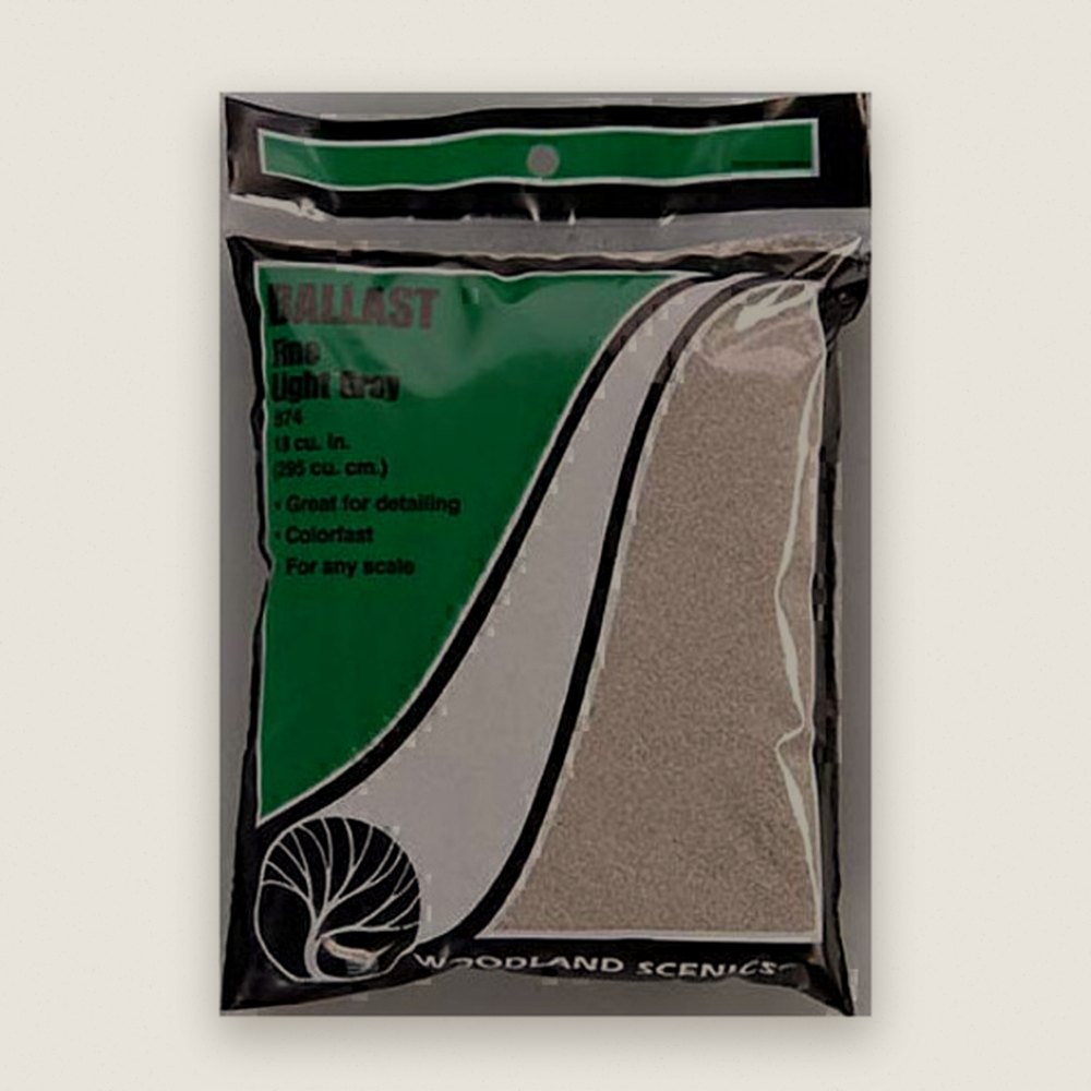 Fine Ballast Bag, Light Gray, 18 Cubic Inches - Woodland Scenics