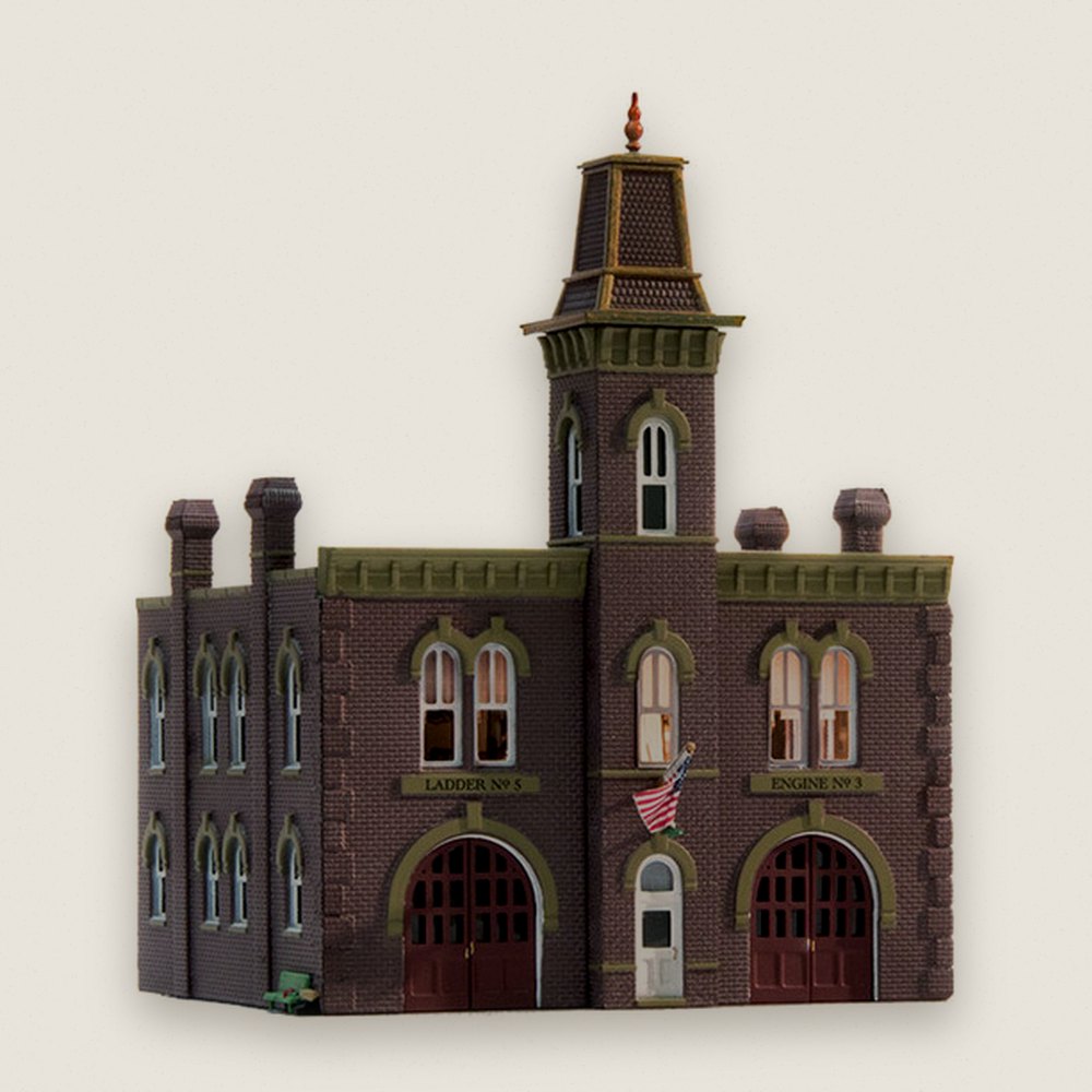 Built-Up Building, Firehouse, N Scale - Woodland Scenics