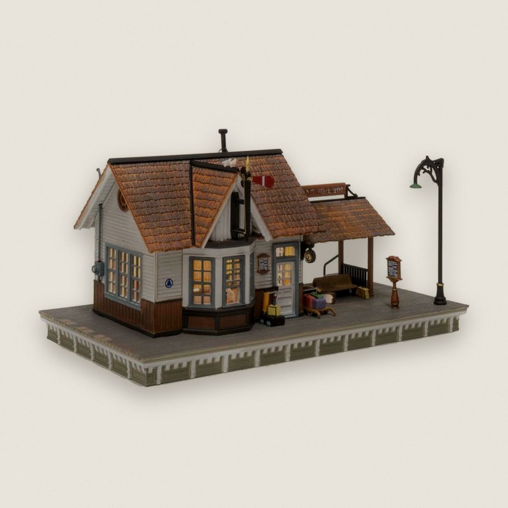 Built-Up Model Building, N Scale, The Depot - Woodland Scenics