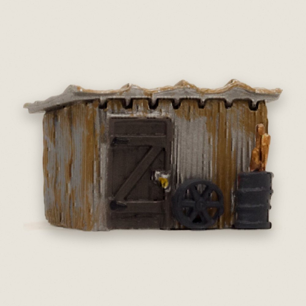 Built-Up Model Building, N Scale, Tin Shack - Woodland Scenics