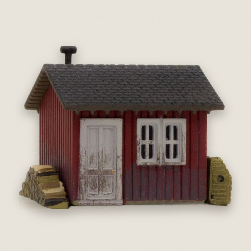 Built-Up Model Building, N Scale, Work Shed - Woodland Scenics