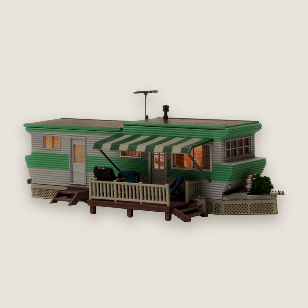 Built-Up Model Building, N Scale, Grillin' & Chillin' Trailer - Woodland Scenics
