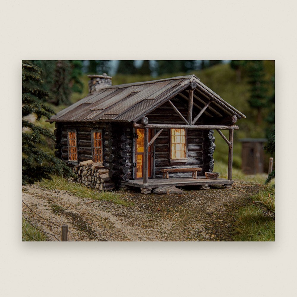 Model Building, N Scale, Cozy Cabin - Woodland Scenics