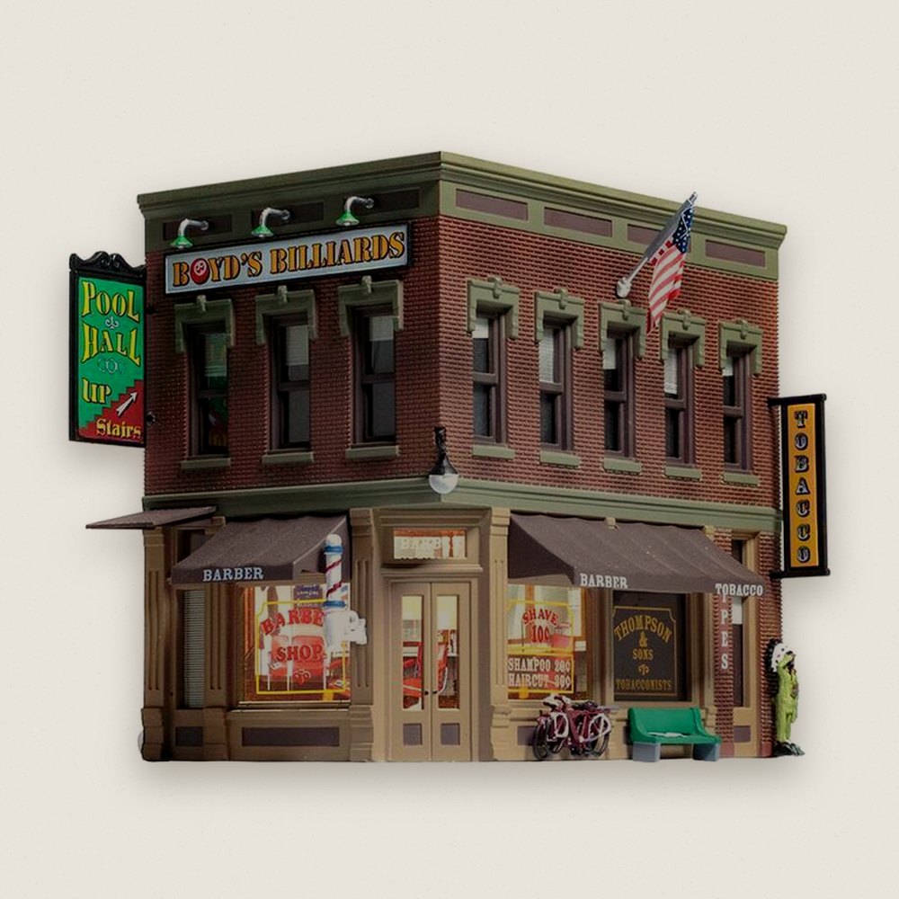 Built-Up Model Building, HO Scale, Corner Emporium - Woodland Scenics
