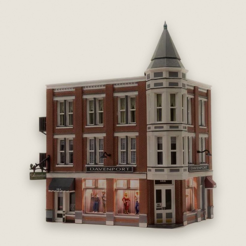 Built-Up Model Building, HO Scale, Davenport Department Store - Woodland Scenics