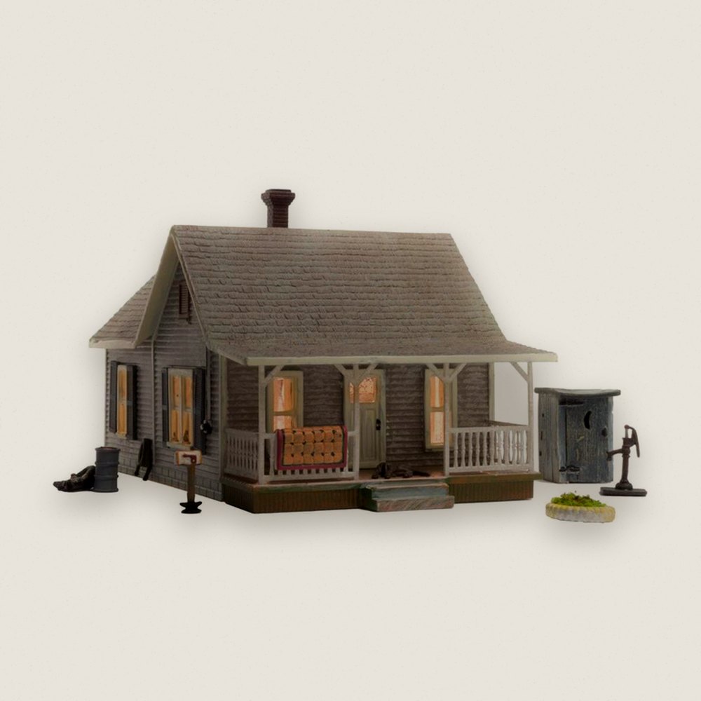 Built-Up Model Building, HO Scale, Old Homestead - Woodland Scenics