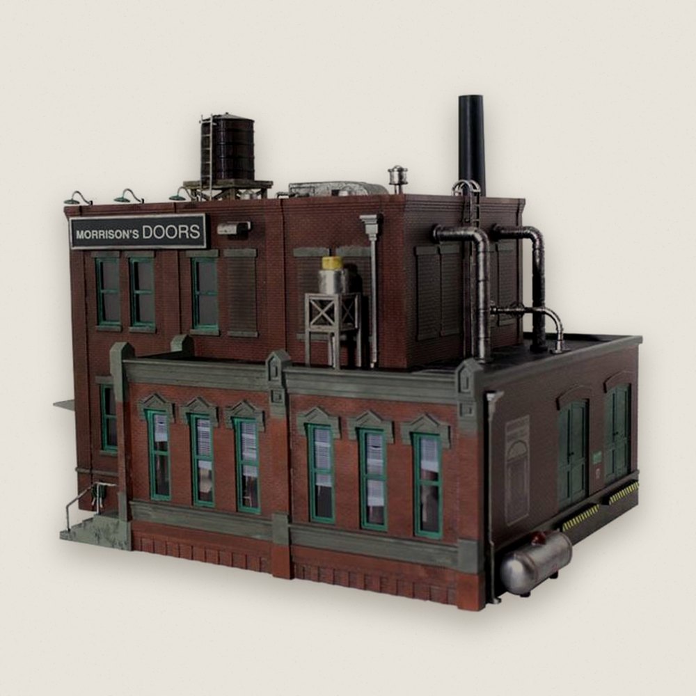 Built-Up Model Building, O Scale, Morrison Door Factory - Woodland Scenics