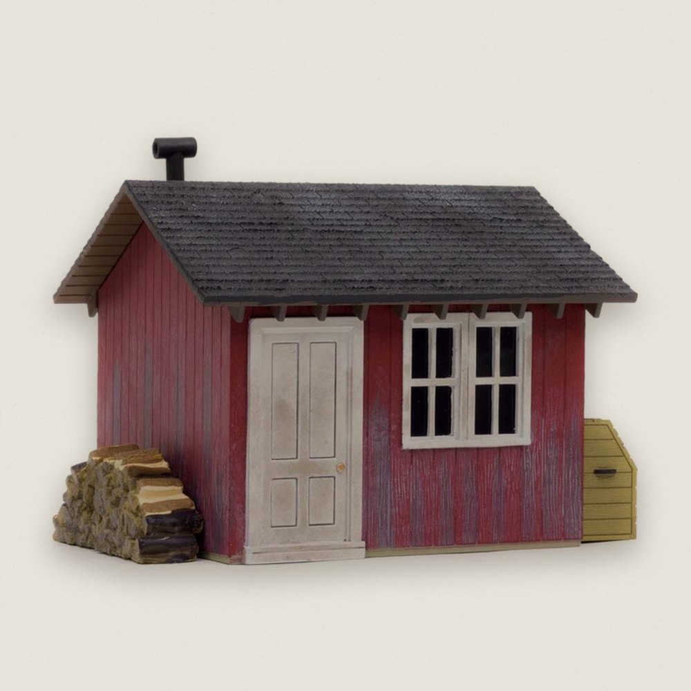 Built-Up Model Building, O Scale, Work Shed - Woodland Scenics