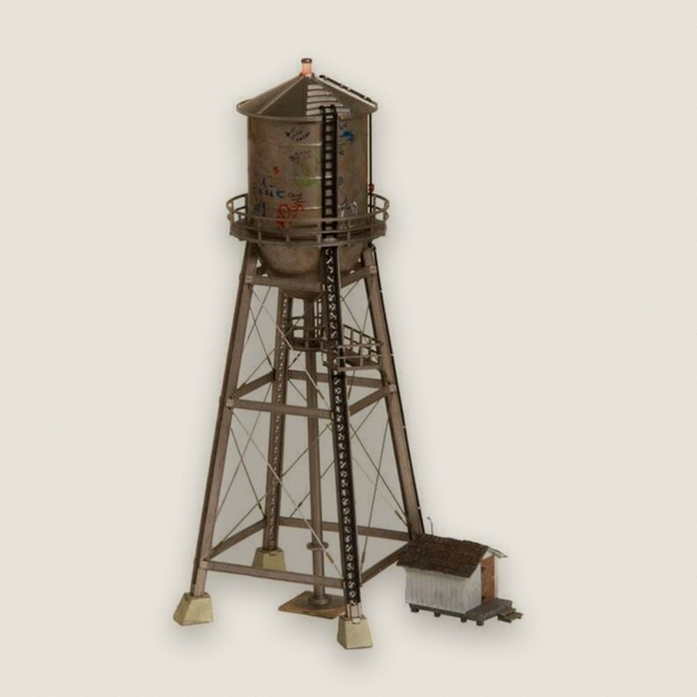 Built-Up Model Building, O Scale, Rustic Water Tower - Woodland Scenics
