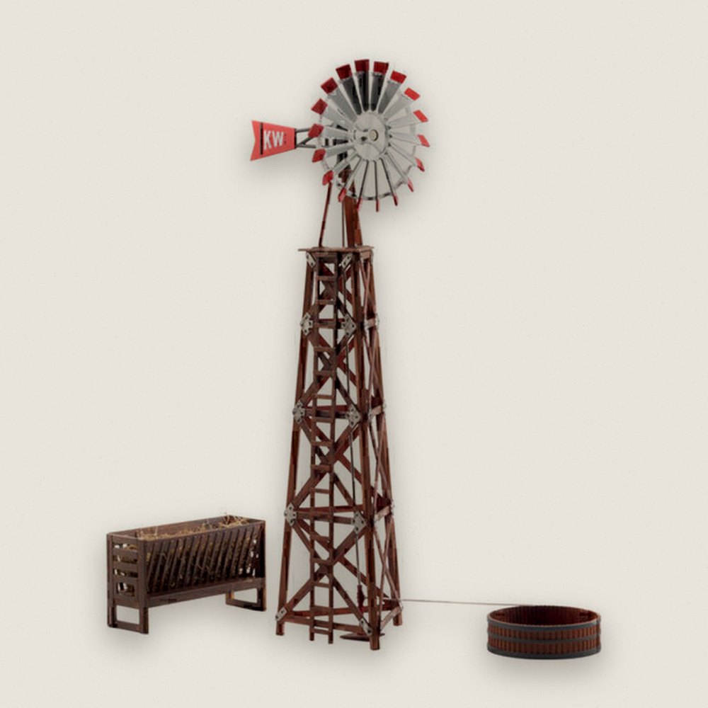 Built-Up Model Building, O Scale, Windmill - Woodland Scenics