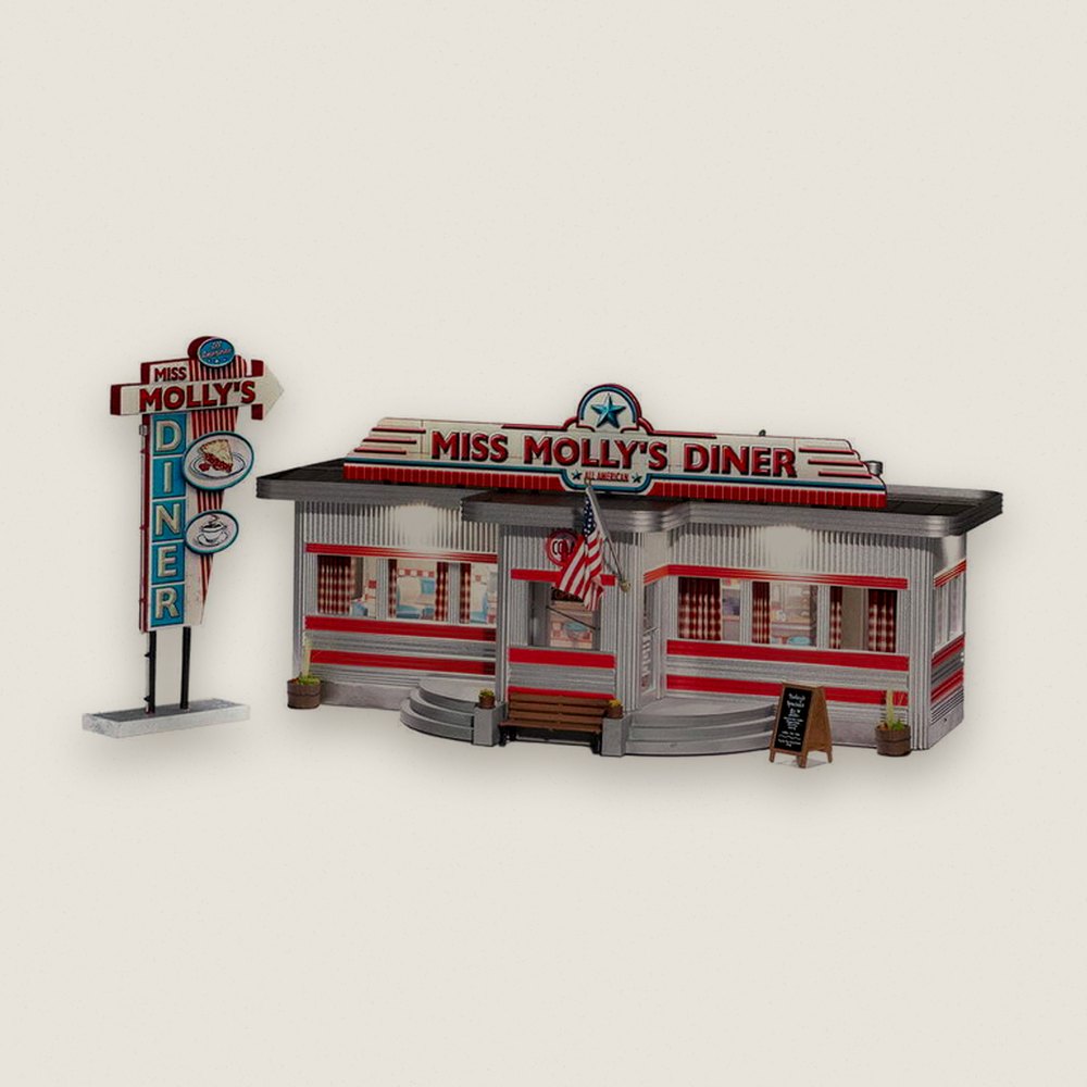 Model Building, O Scale, Miss Molly's Diner - Woodland Scenics