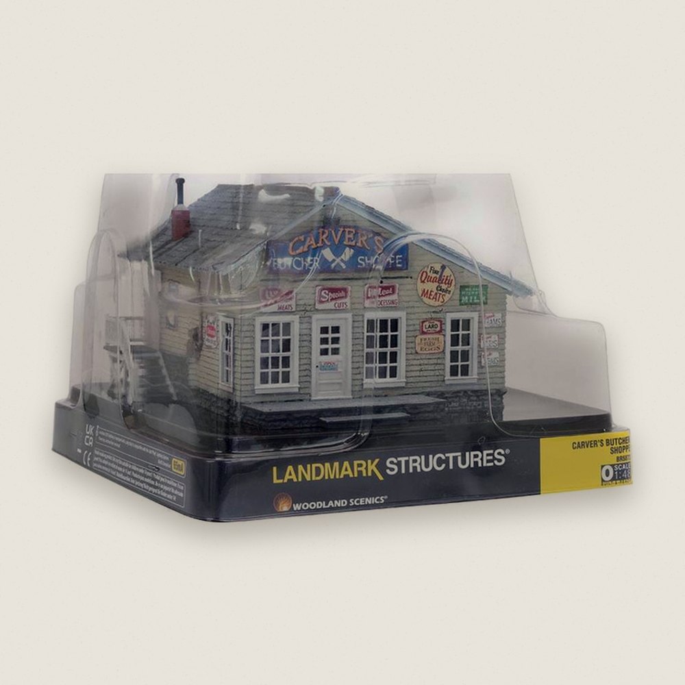 Model Building, O Scale, Carver's Butcher Shoppe - Woodland Scenics