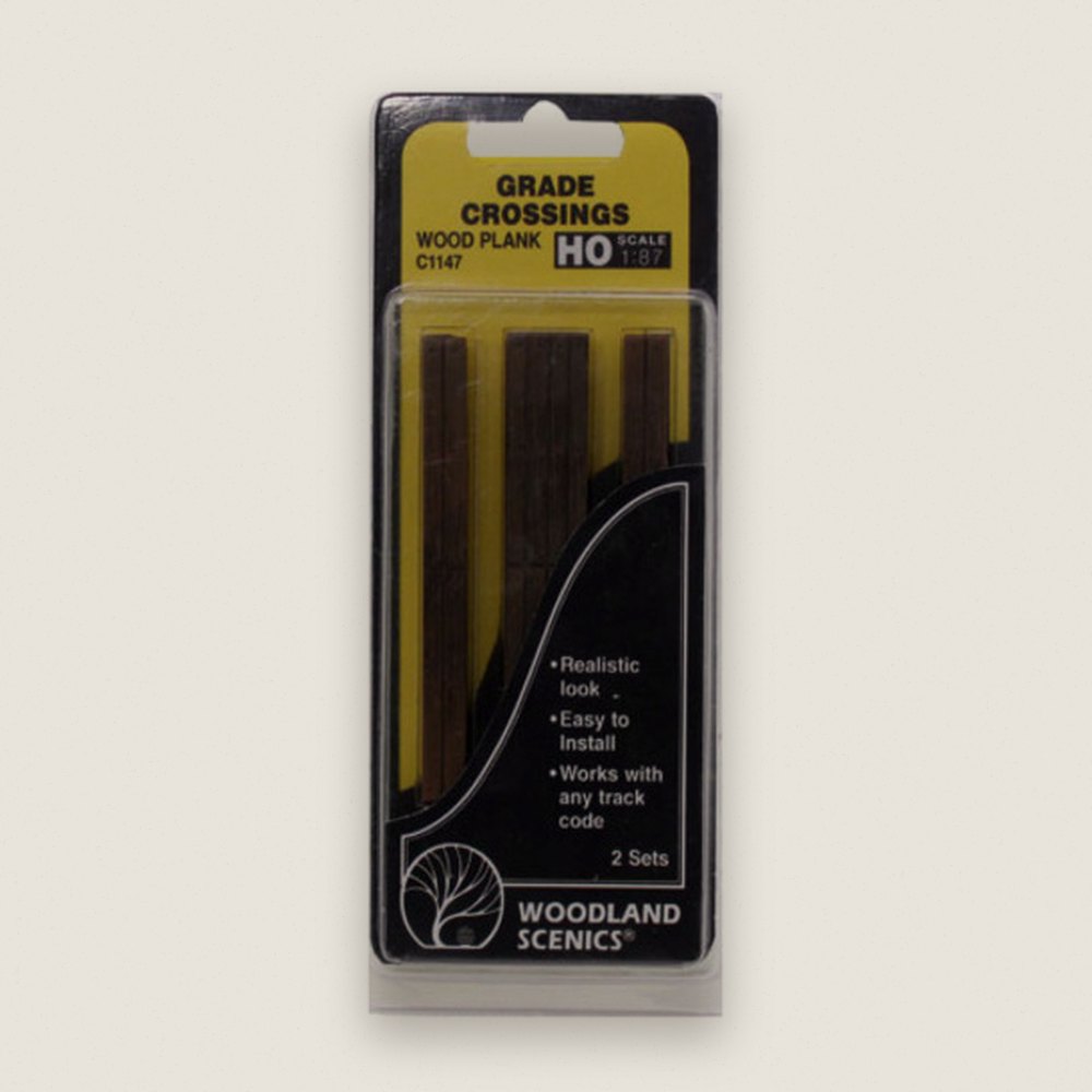 Grade Crossing Wood Planks, HO Scale - Woodland Scenics