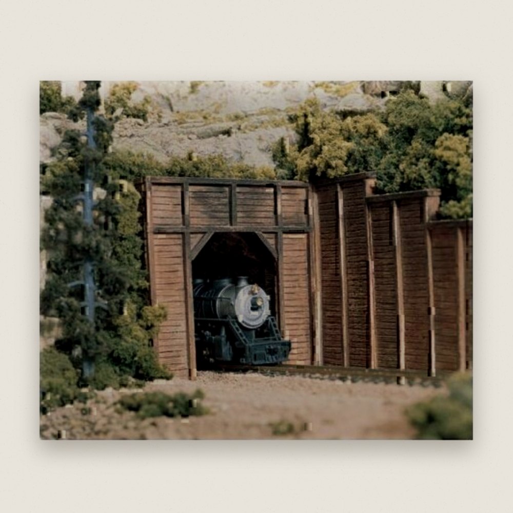 Single Tunnel Portal, N Scale, Timber 2 - Woodland Scenics