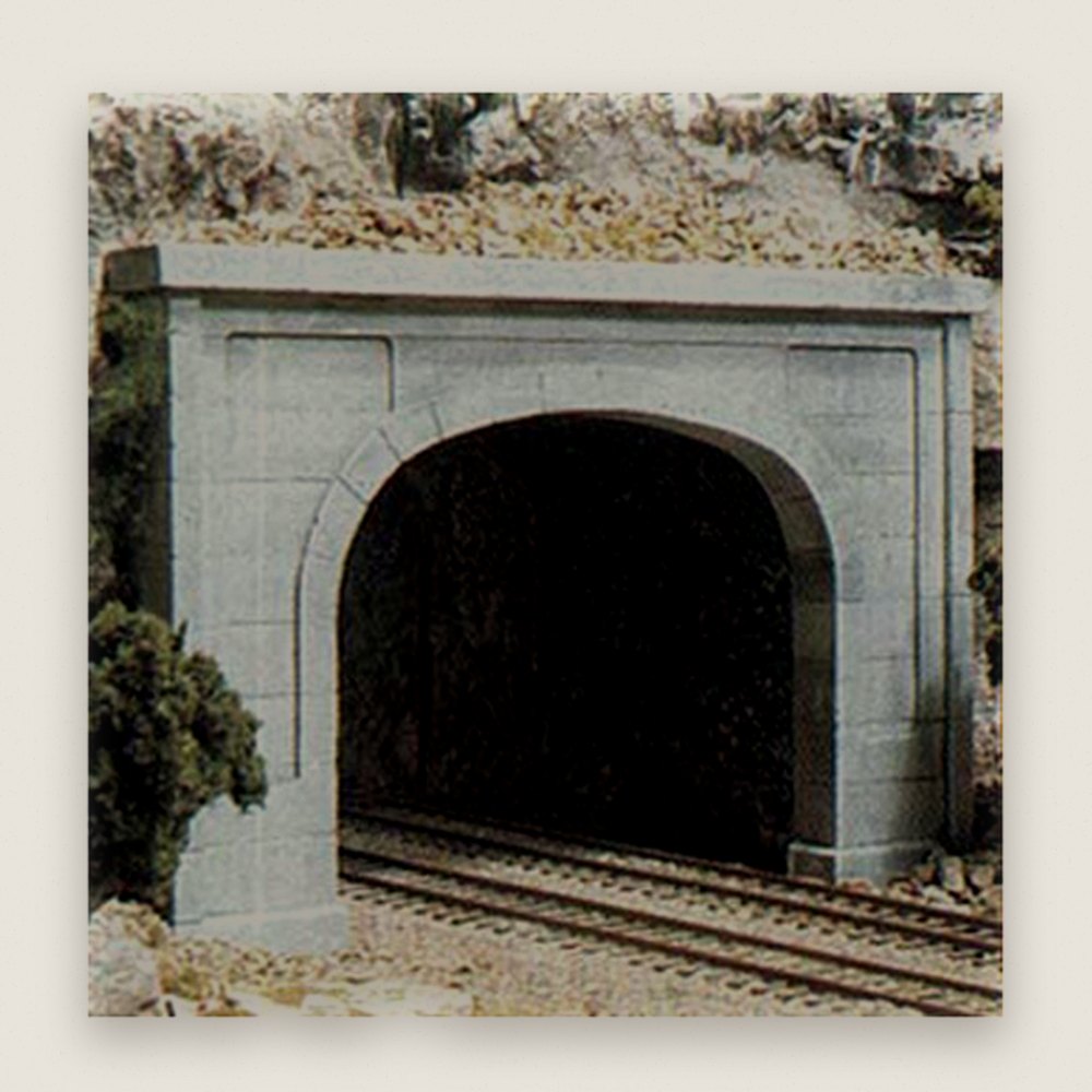 Double Tunnel Portal, N Scale, Concrete 2 - Woodland Scenics