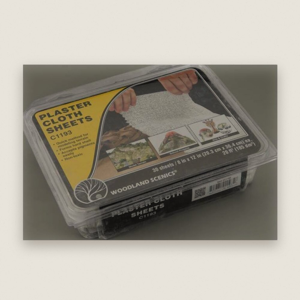 Plaster Cloth Sheets, 8 x 12, Quantity 30 - Woodland Scenics