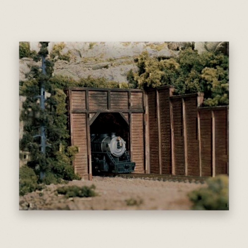 HO Single Tunnel Portal, Timber - Woodland Scenics