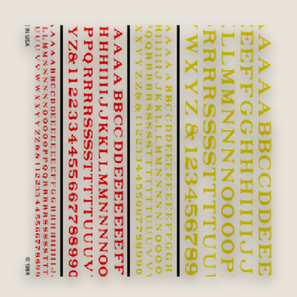 Railroad Roman Letters, Red/Yellow - Woodland Scenics