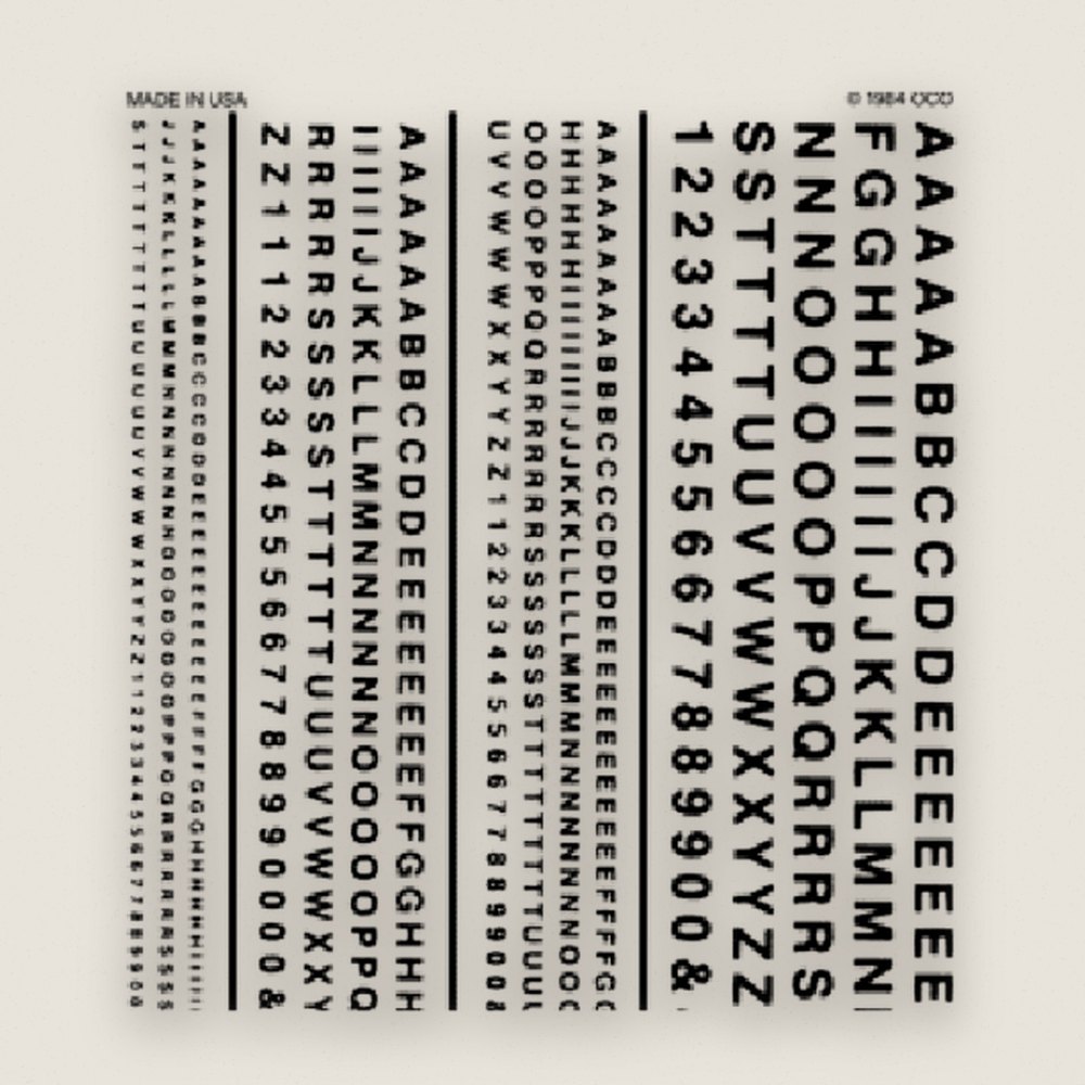 Railroad Gothic Letters, Black - Woodland Scenics