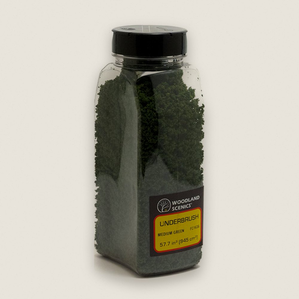Underbrush Shaker, Medium Green, 50 Cubic Inches - Woodland Scenics